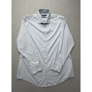 Mizzen+Main Leeward Dress Shirt Mens Large Blue Check Stretch Long Sleeve